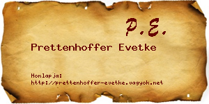 Prettenhoffer Evetke névjegykártya